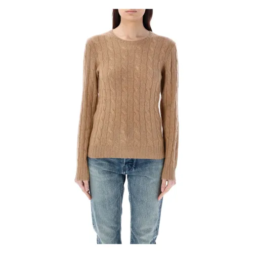 Ralph Lauren , Round-neck Knitwear ,Brown female, Sizes: