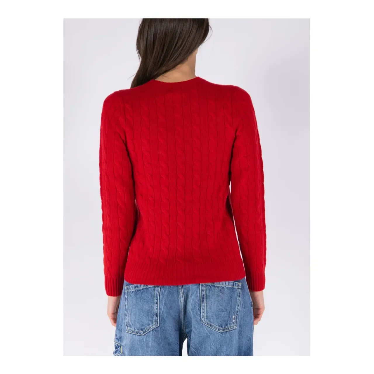 Ralph Lauren , Round-neck Knitwear ,Red female, Sizes: