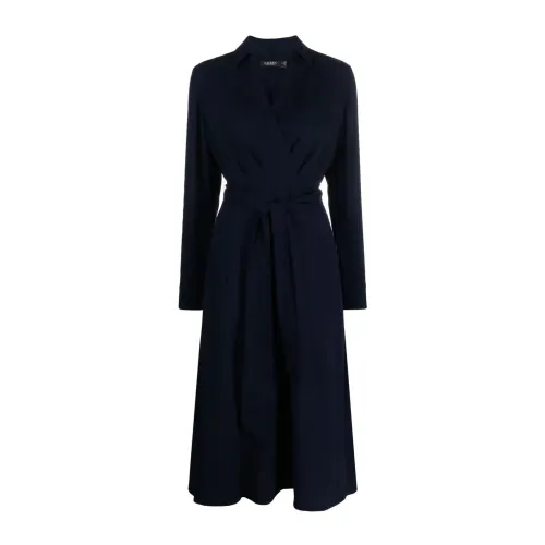 Ralph Lauren , Rowella long sleeve day dress ,Blue female, Sizes:
