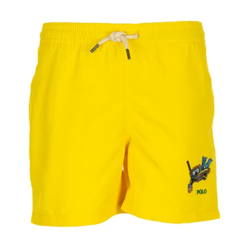 Ralph Lauren , Sea Clothing Swim Trunks for Boys ,Yellow male, Sizes: