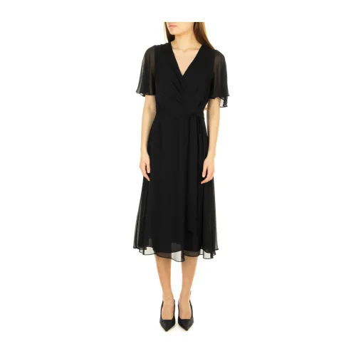 Ralph Lauren , Short Sleeve Black Day Dress ,Black female, Sizes: