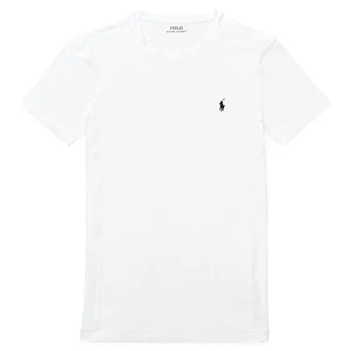 RALPH LAUREN Short Sleeve Crew Neck Jersey T Shirt - White