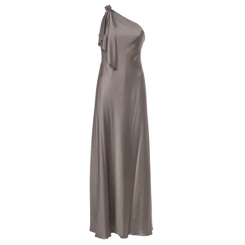 Ralph Lauren , Sleeveless Dress with Rhinestone Detail ,Gray female, Sizes:
