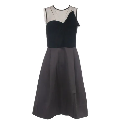 Ralph Lauren , Sleeveless Dress with Tulle and Velvet Bodice ,Black female, Sizes: