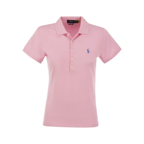 Ralph Lauren , Slim Fit Cotton Polo Shirt ,Pink female, Sizes: