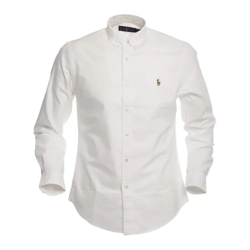 Ralph Lauren , Sophisticated Oxford White Formal Shirt ,White male, Sizes: