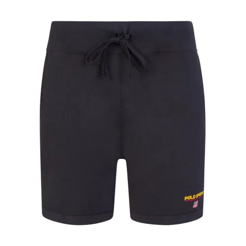 Ralph Lauren , Sport Logo Shorts Black ,Black male, Sizes: