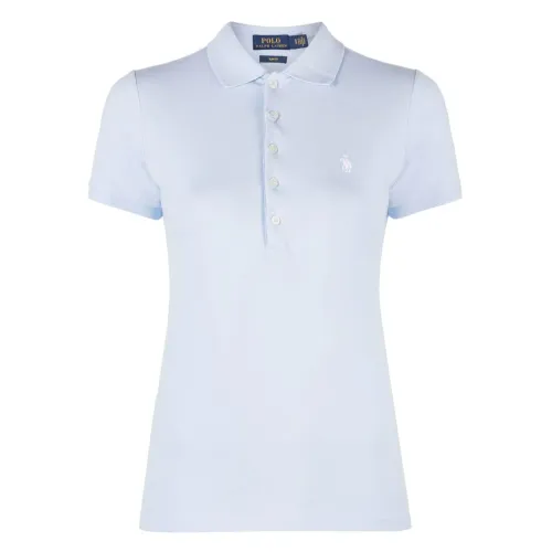 Ralph Lauren , Stretch Cotton Polo Shirt ,Blue female, Sizes: