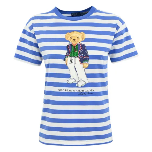 Ralph Lauren , Striped Long Sleeve Polo T-shirt ,Blue female, Sizes: