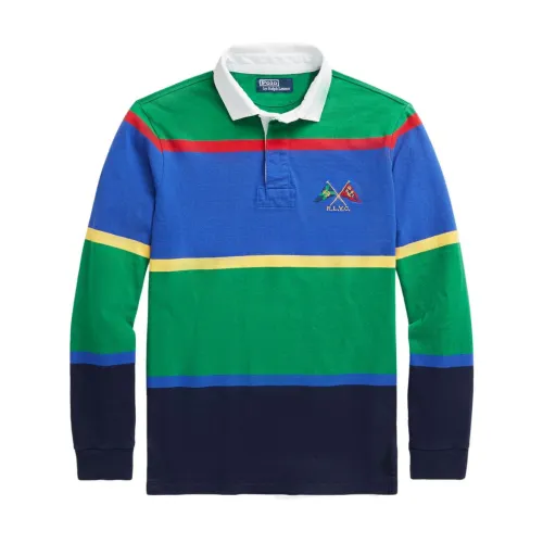 Ralph Lauren , Striped Polo Shirt Green Cotton Embroidered ,Multicolor male, Sizes: