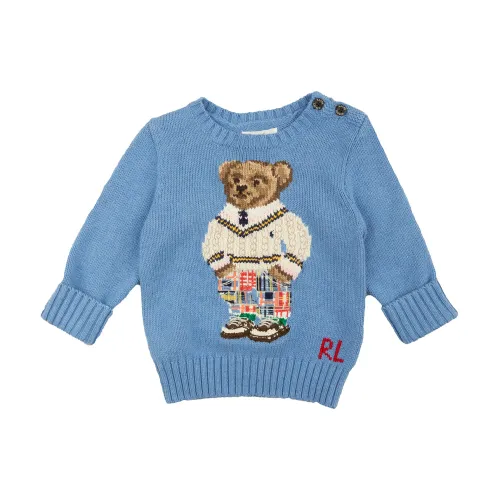 Ralph Lauren , Stylish Blue Knitwear Pullover ,Blue male, Sizes:
