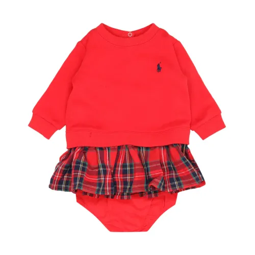 Ralph Lauren , Stylish Dress for Kids ,Red female, Sizes: