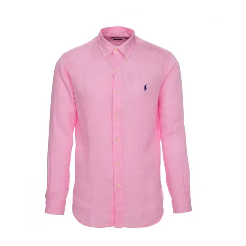 Ralph Lauren , Stylish Linen Casual Shirt for Men ,Pink male, Sizes: