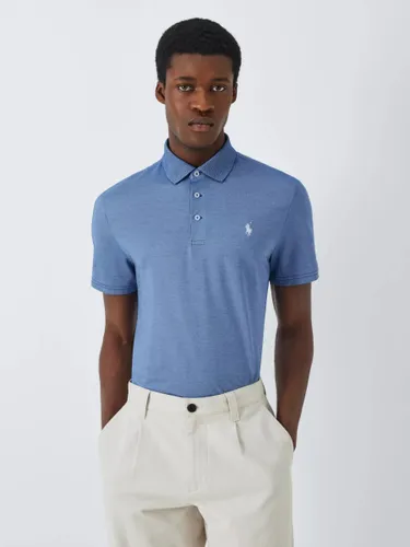Ralph Lauren Tailored Fit Performance Mesh Polo Shirt - Blue - Male