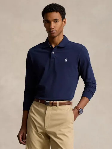 Ralph Lauren Tailored Fit Performance Polo Shirt, Navy - Navy - Male