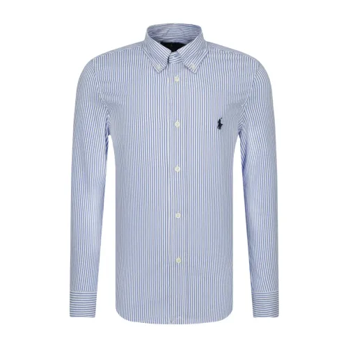 Ralph Lauren , Timeless Striped Shirt ,Blue male, Sizes: