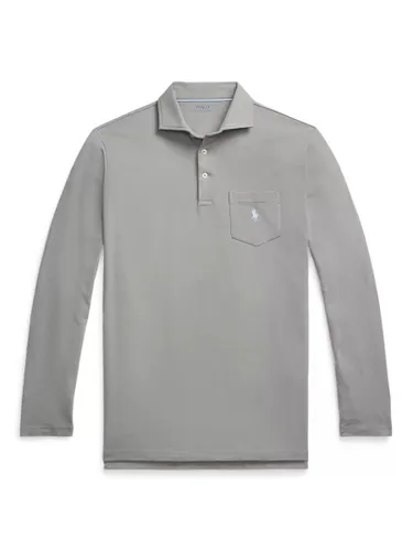 Ralph Lauren Vintage Inspired Lisle Polo Shirt, Grey - Grey - Male