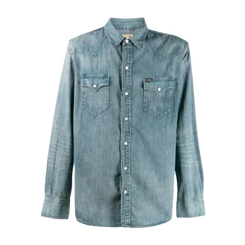 Ralph Lauren , Western Denim Shirt for Men ,Blue male, Sizes: