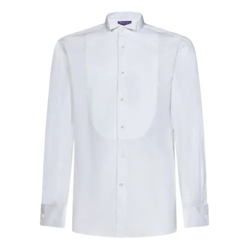 Ralph Lauren , White Cotton Tuxedo Shirt with ,White male, Sizes: