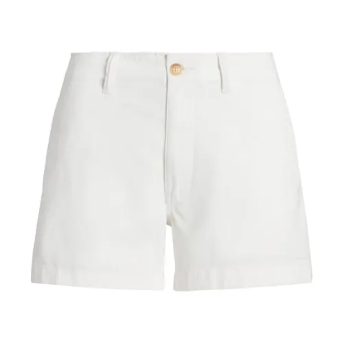 Ralph Lauren , White Cotton Twill Weave Shorts ,White female, Sizes:
