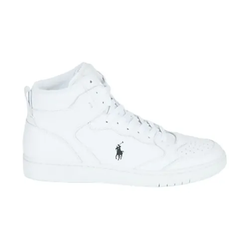 Ralph Lauren , White Leather Logo Sneakers ,White male, Sizes: