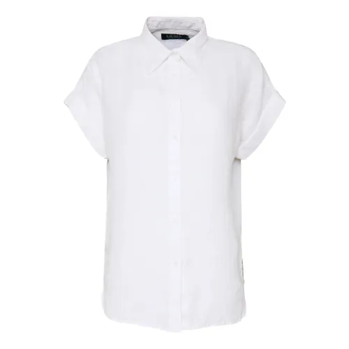 Ralph Lauren , White Linen French Collar Shirt ,White female, Sizes: