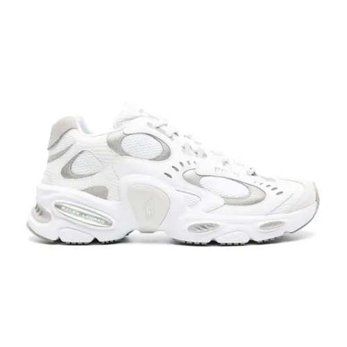 Ralph Lauren , White Logo-Print Panelled Sneakers ,White male, Sizes:
