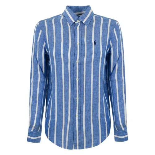 Ralph Lauren , Women Logo Linen Shirt ,Blue female, Sizes: