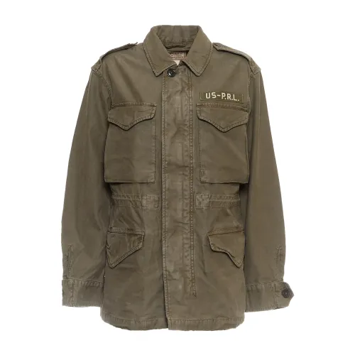 Ralph Lauren , Women's Clothing Jackets & Coats Olive Military Green Ss24 ,Green female, Sizes: