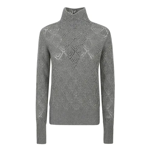 Ralph Lauren , Women's Clothing Sweaters Grey Aw22 ,Gray female, Sizes: