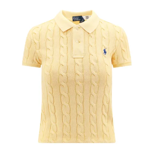 Ralph Lauren , Women's Clothing T-Shirts & Polos Yellow Ss24 ,Yellow female, Sizes: