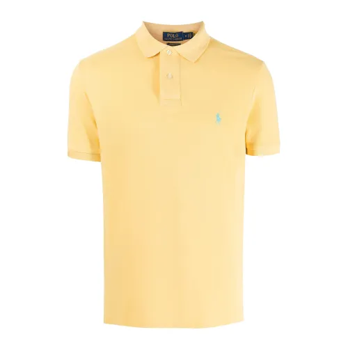 Ralph Lauren , Yellow Polo Shirt - Regular Fit - 100% Cotton ,Yellow male, Sizes: