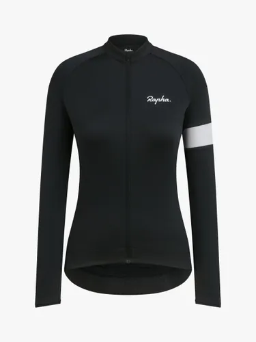 Rapha Core Jersey Long Sleeve Cycling Top - Black/White - Female