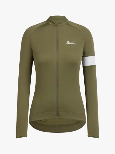 Rapha Core Jersey Long Sleeve Cycling Top - Green - Female