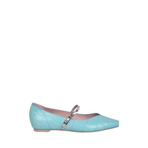 Ras , Ras Square toe ballerina shoes ,Blue female, Sizes: