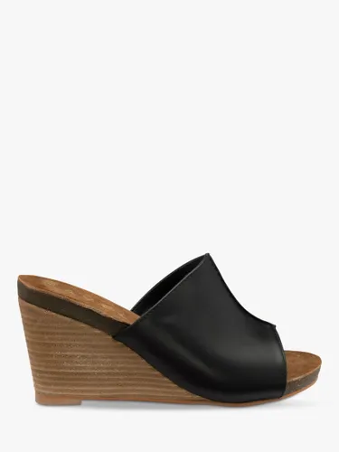 Ravel Corby Leather Wedge Sandals - Black - Female