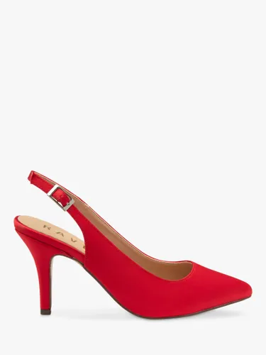 Ravel Kavan Satin Stiletto Heel Slingback Court Shoes - Red - Female