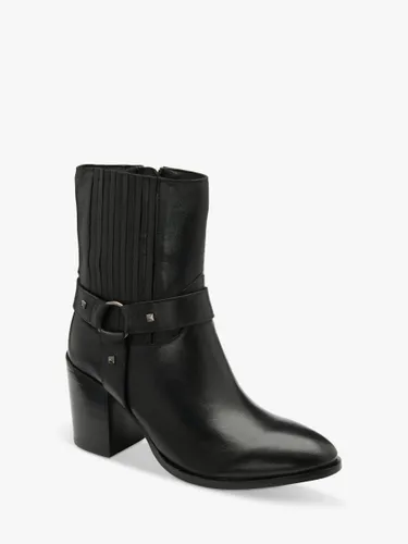 Ravel Ohey Black Leather Ankle Boots - Black - Female