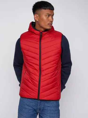 Rawsolid Hooded Gilet Red - L / Red