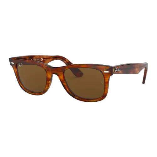 Ray-Ban , Clic Wayfarer Sunglasses ,Brown male, Sizes: