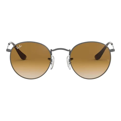 Ray-Ban , Elevate Your Style with Round Metal Sunglasses RB 3447N ,Brown male, Sizes: