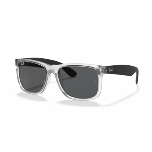 Ray-Ban Justin Transparent Sunglasses - Matte Transparent & Dark Grey
