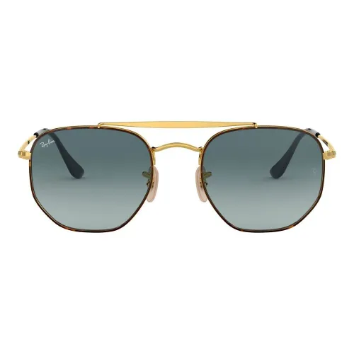 Ray-Ban , Marshal Sunglasses in Gold Havana/Blue Shaded ,Blue male, Sizes: