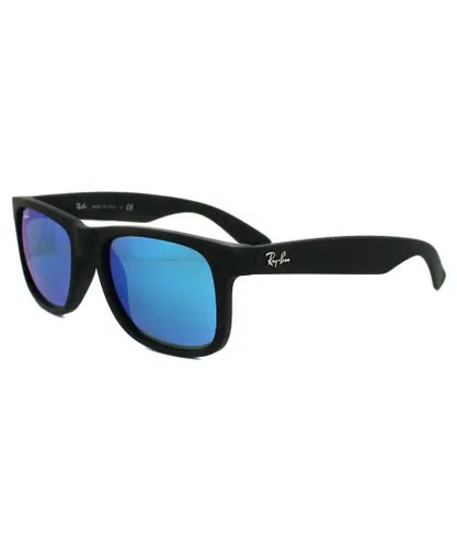 Ray-Ban Mens Sunglasses Justin 4165 622/55 Black Blue Mirror - One
