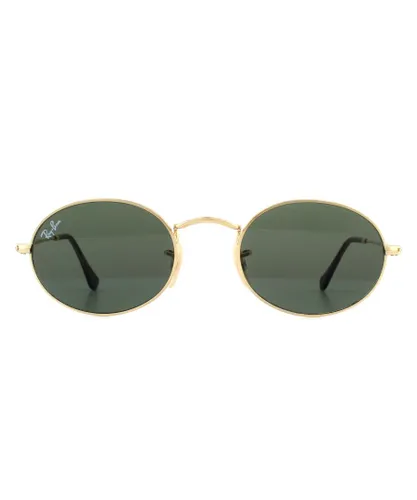Ray-Ban Oval Unisex Gold Green G-15 Sunglasses Metal - One