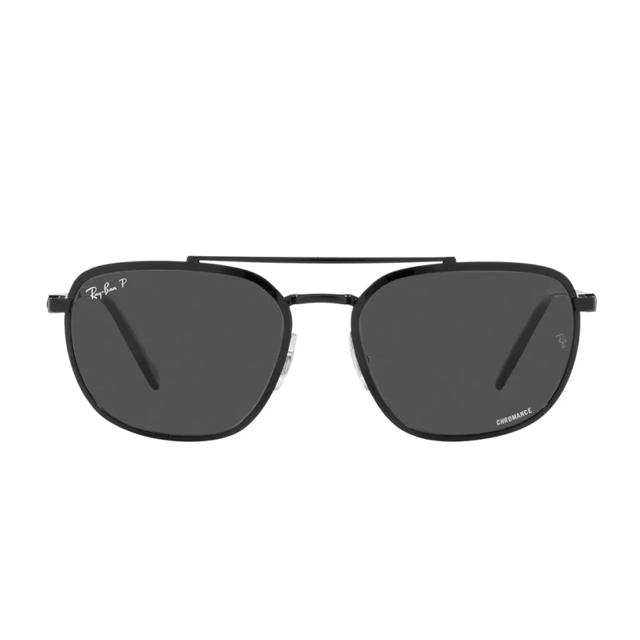 Ray-Ban , Polarized Square Sunglasses ,Black male, Sizes: