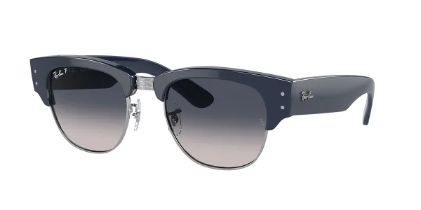 Ray-Ban RB0316S Mega Clubmaster Polarized 136678 Men's Sunglasses Blue Size 53
