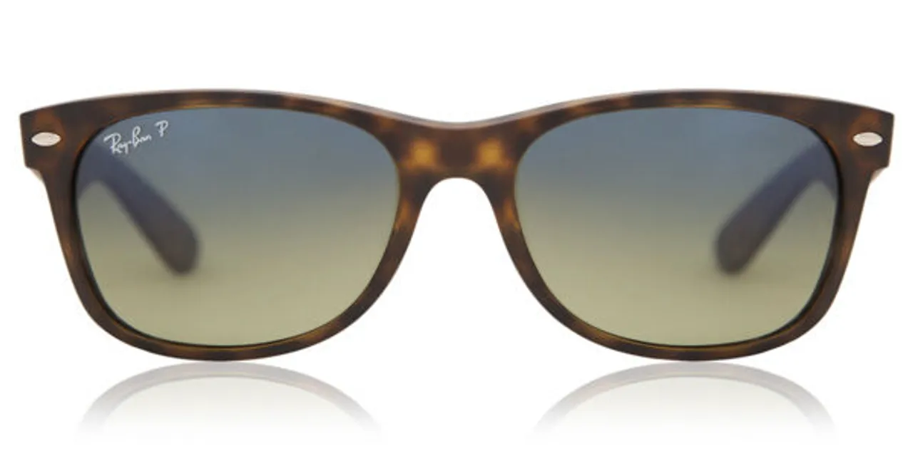 Ray-Ban RB2132 New Wayfarer Matte Polarized 894/76 Men's Sunglasses Tortoiseshell Size 55