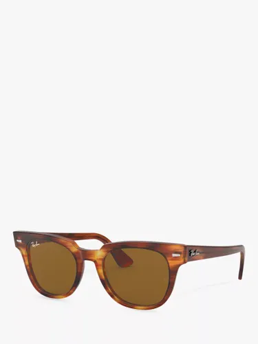 Ray-Ban RB2168 Unisex Square Sunglasses - Striped Havana/Brown - Male