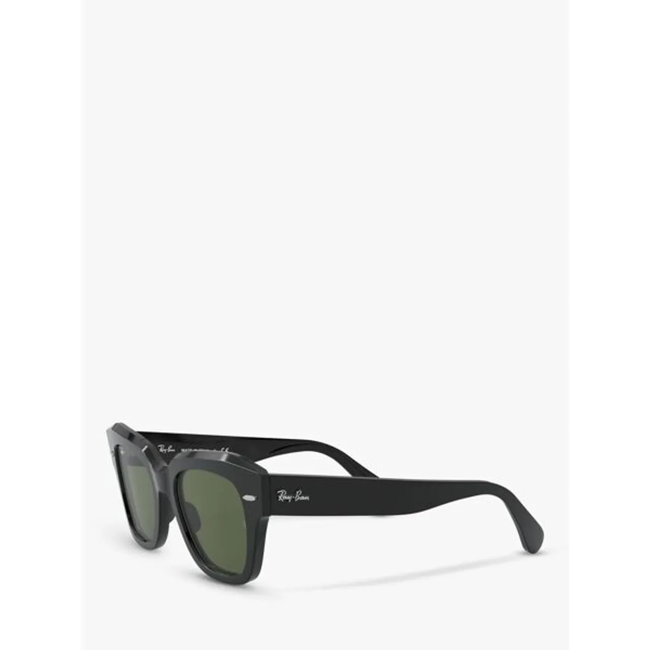 Ray-Ban RB2186 Unisex Square Sunglasses, Black - Black - Male